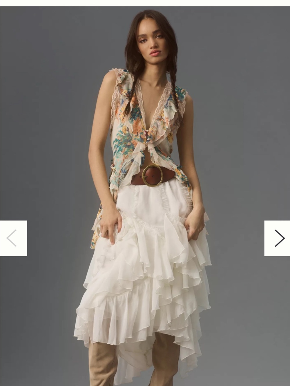 Kavita Bhartia Ruffle Maxi Skirt